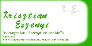 krisztian eszenyi business card